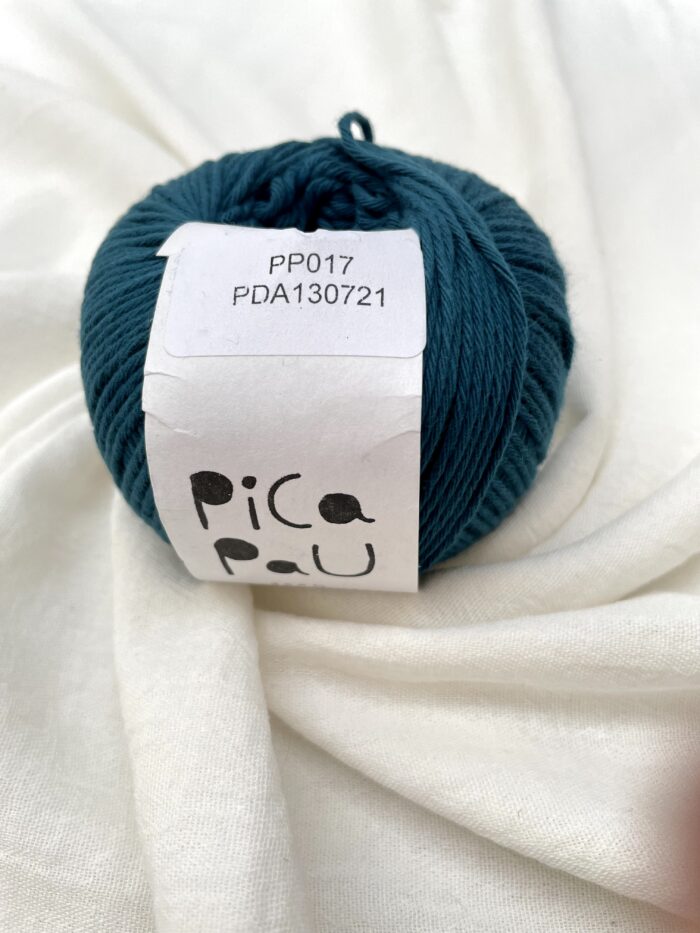 Hilado Pica Pau-100 gramos Worsted PP017 AZUL PETROLEO